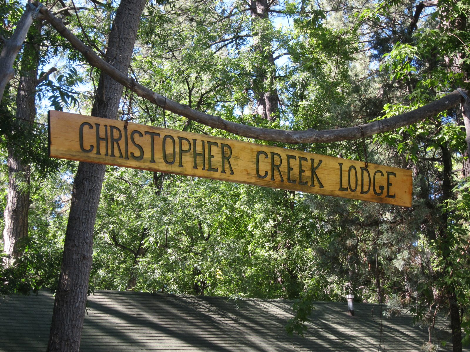 The welcoming sign.